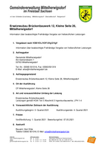 Veröffentlichung Beabsichtigte Freihändige Vergabe Ersatzneubau Brückenbauwerk freiberufliche Leistungen