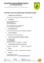 Veröffentlichung Beabsichtigte Freihändige Vergabe Errichtung Aussichtspunkt Radgendorf